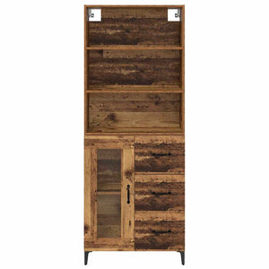 Highboard Παλιό Ξύλο 69,5 x 34 x 180 εκ. Επεξεργασμένο Ξύλο