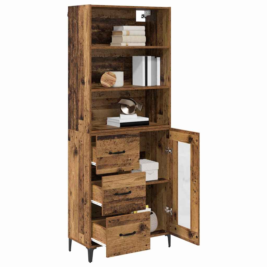 Highboard Παλιό Ξύλο 69,5 x 34 x 180 εκ. Επεξεργασμένο ξύλο