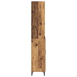 Highboard Παλιό Ξύλο 69,5 x 34 x 180 εκ. Επεξεργασμένο Ξύλο
