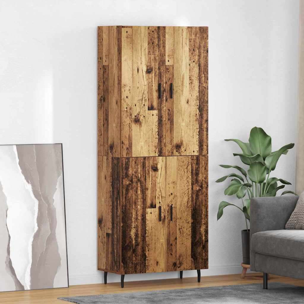 Highboard 2 pcs Παλιό Ξύλο Επεξεργασμένο ξύλο - Pakobazaar