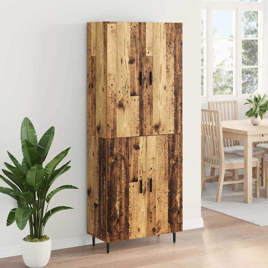 Highboard 2 pcs Παλιό Ξύλο Επεξεργασμένο ξύλο - Pakobazaar