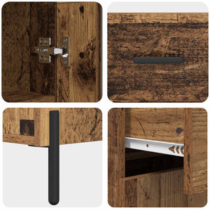 Highboard Παλιό Ξύλο 69,5 x 34 x 180 εκ. Επεξεργασμένο Ξύλο