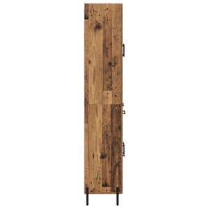 Highboard Παλιό Ξύλο 69,5 x 34 x 180 εκ. Επεξεργασμένο Ξύλο
