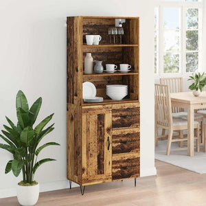 Highboard 2 τμχ. Παλιό ξύλο 69,5 x 34 x 180 εκ.