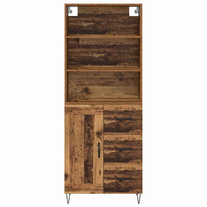 Highboard 2 τμχ. Παλιό ξύλο 69,5 x 34 x 180 εκ.