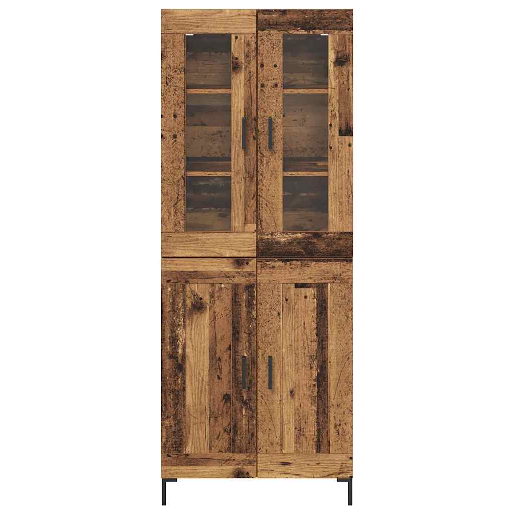 Highboard 2 pcs Παλιό ξύλο Επεξεργασμένο ξύλο - Pakobazaar
