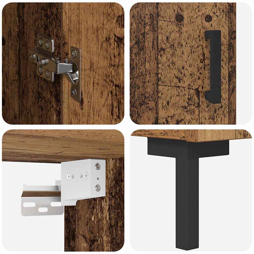 Highboard 2 pcs Παλιό Ξύλο Επεξεργασμένο ξύλο - Pakobazaar