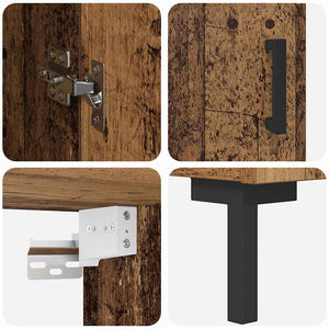 Highboard 2 pcs Παλιό Ξύλο Επεξεργασμένο ξύλο - Pakobazaar