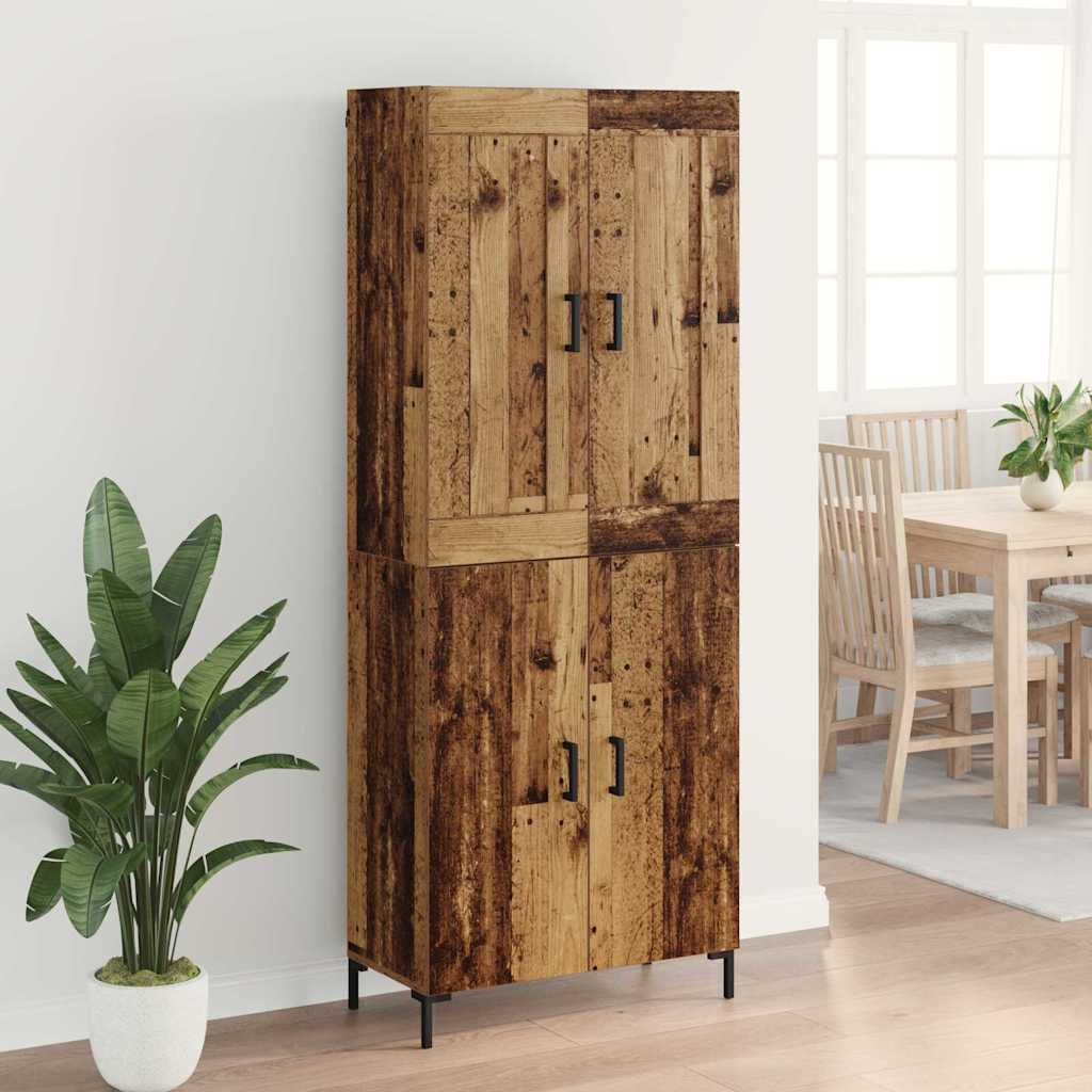 Highboard 2 pcs Παλιό Ξύλο Επεξεργασμένο ξύλο - Pakobazaar