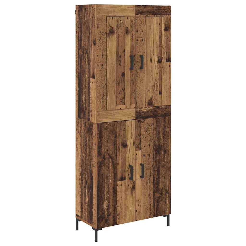 Highboard 2 pcs Παλιό Ξύλο Επεξεργασμένο ξύλο - Pakobazaar