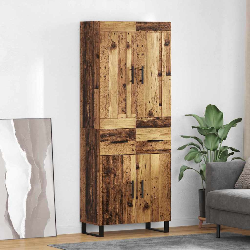 Highboard Παλιό ξύλο 69,5 x 34 x 180 εκ. Επεξεργασμένο ξύλο