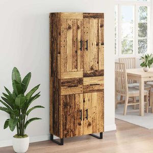 Highboard 2 τμχ. Παλιό ξύλο 69,5 x 34 x 180 εκ.