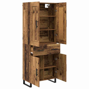 Highboard 2 τμχ. Παλιό ξύλο 69,5 x 34 x 180 εκ.