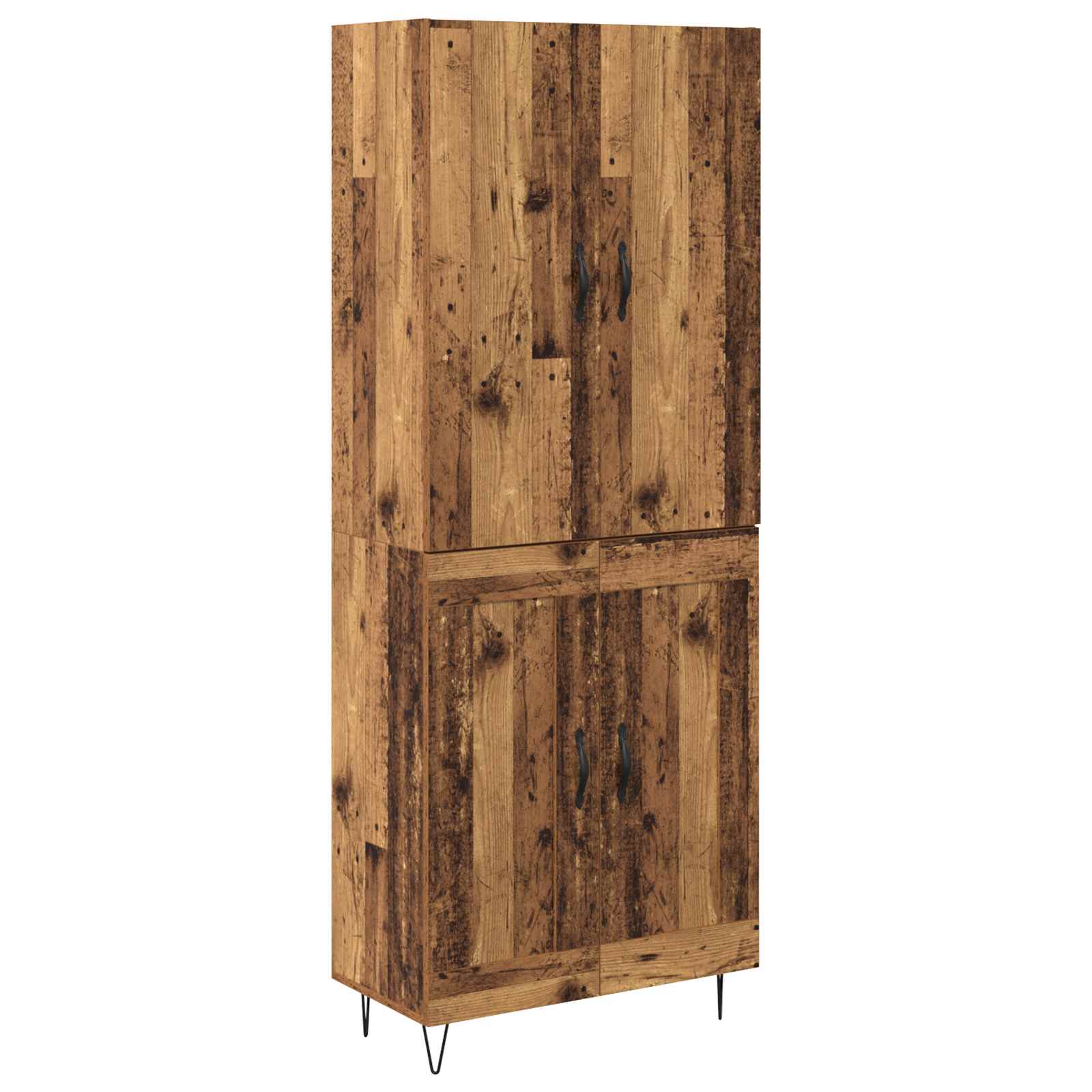 Highboard 2 pcs Παλιό ξύλο Επεξεργασμένο ξύλο - Pakobazaar