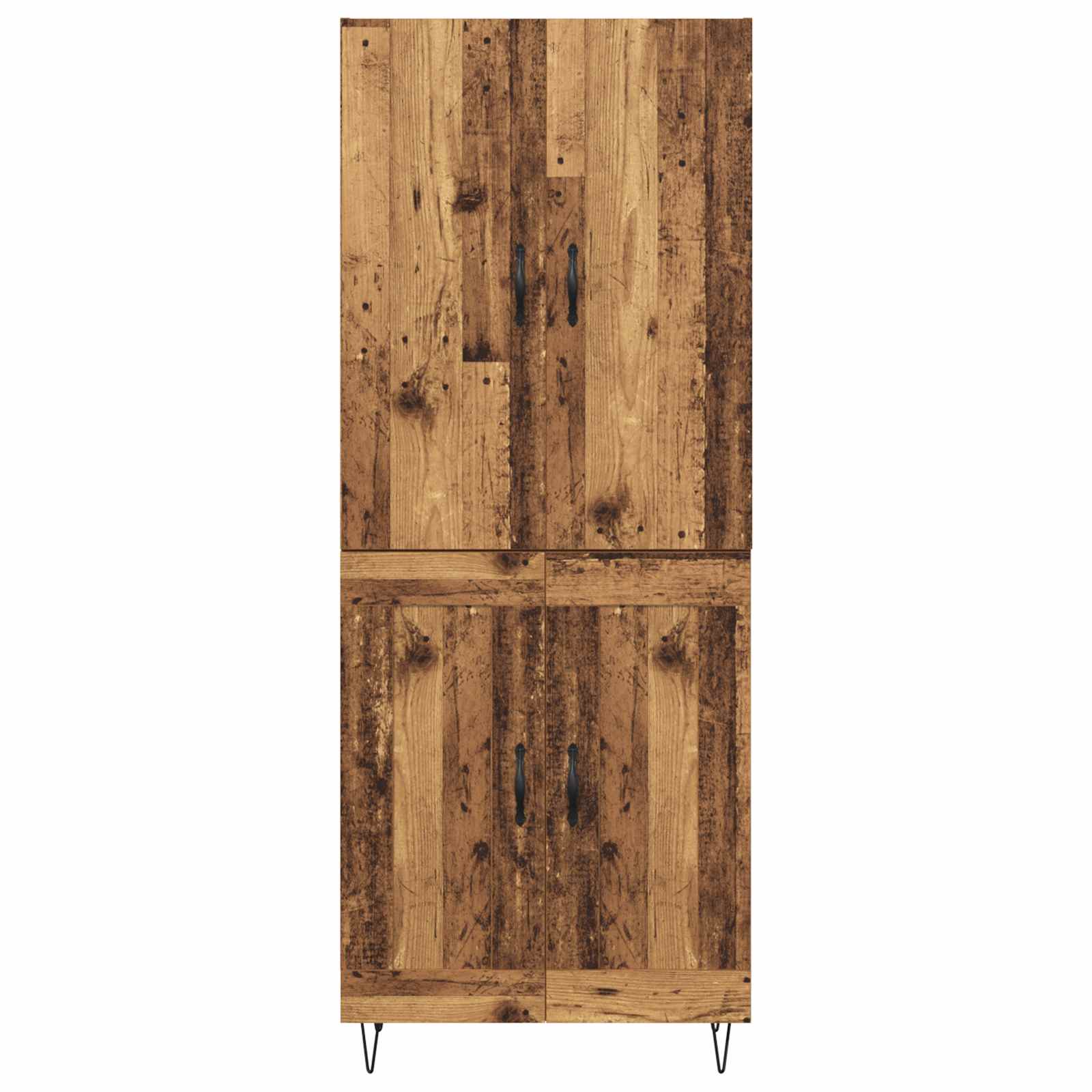 Highboard 2 pcs Παλιό ξύλο Επεξεργασμένο ξύλο - Pakobazaar