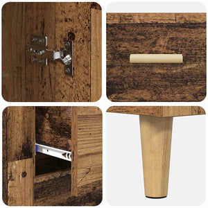 Highboard Παλιό Ξύλο 69,5 x 34 x 180 εκ. Επεξεργασμένο Ξύλο