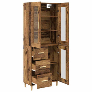Highboard Παλιό Ξύλο 69,5 x 34 x 180 εκ. Επεξεργασμένο Ξύλο