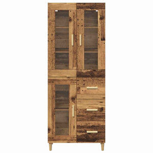 Highboard Παλιό Ξύλο 69,5 x 34 x 180 εκ. Επεξεργασμένο Ξύλο