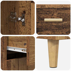 Highboard Παλιό Ξύλο 69,5 x 34 x 180 εκ. Επεξεργασμένο Ξύλο