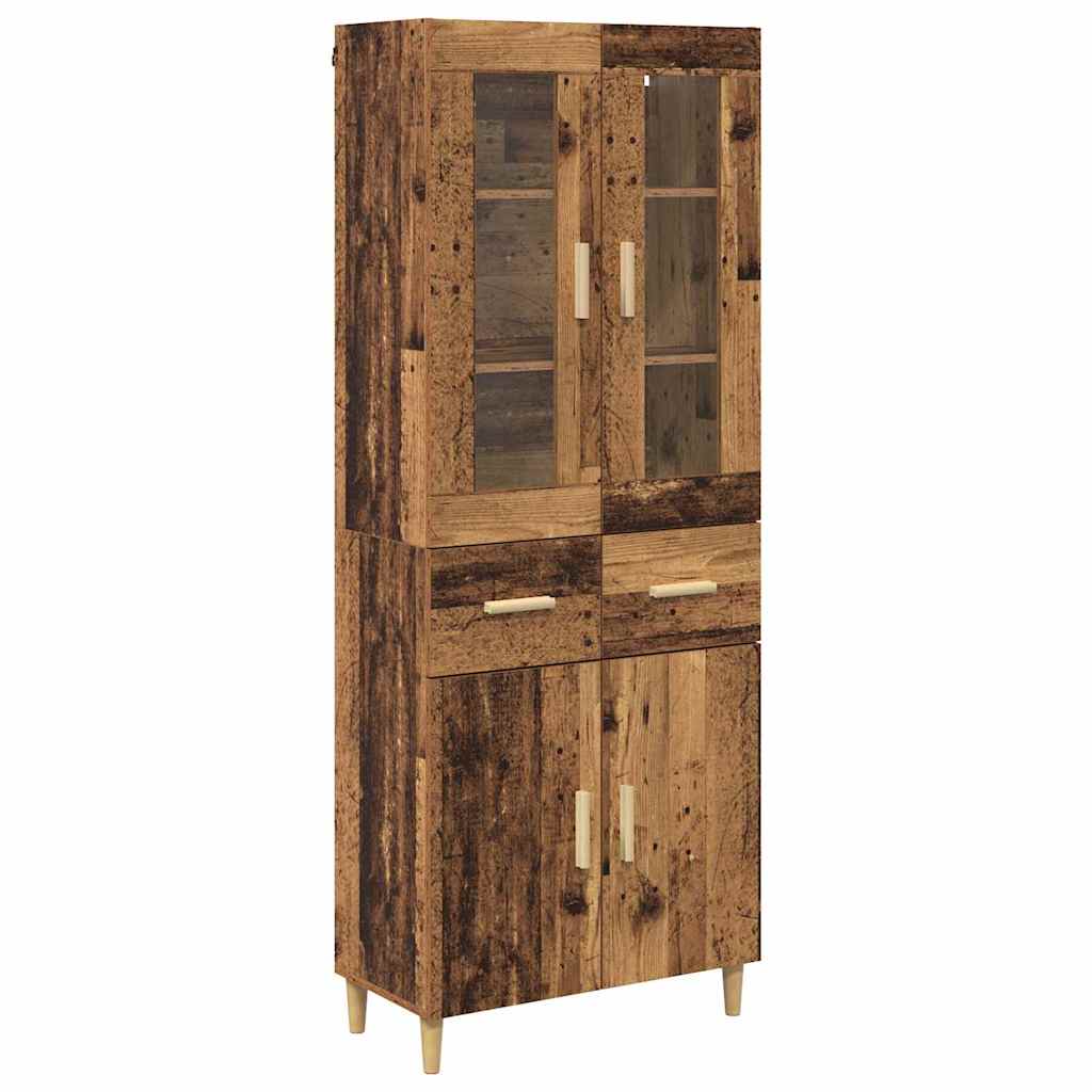 Highboard Παλιό Ξύλο 69,5 x 34 x 180 εκ. Επεξεργασμένο ξύλο