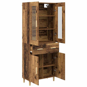 Highboard Παλιό Ξύλο 69,5 x 34 x 180 εκ. Επεξεργασμένο Ξύλο