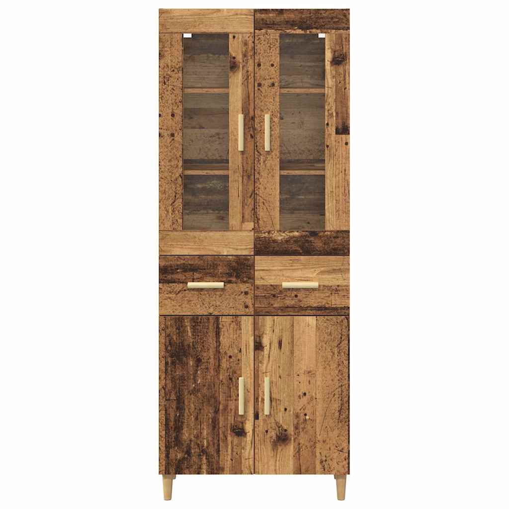 Highboard Παλιό Ξύλο 69,5 x 34 x 180 εκ. Επεξεργασμένο ξύλο