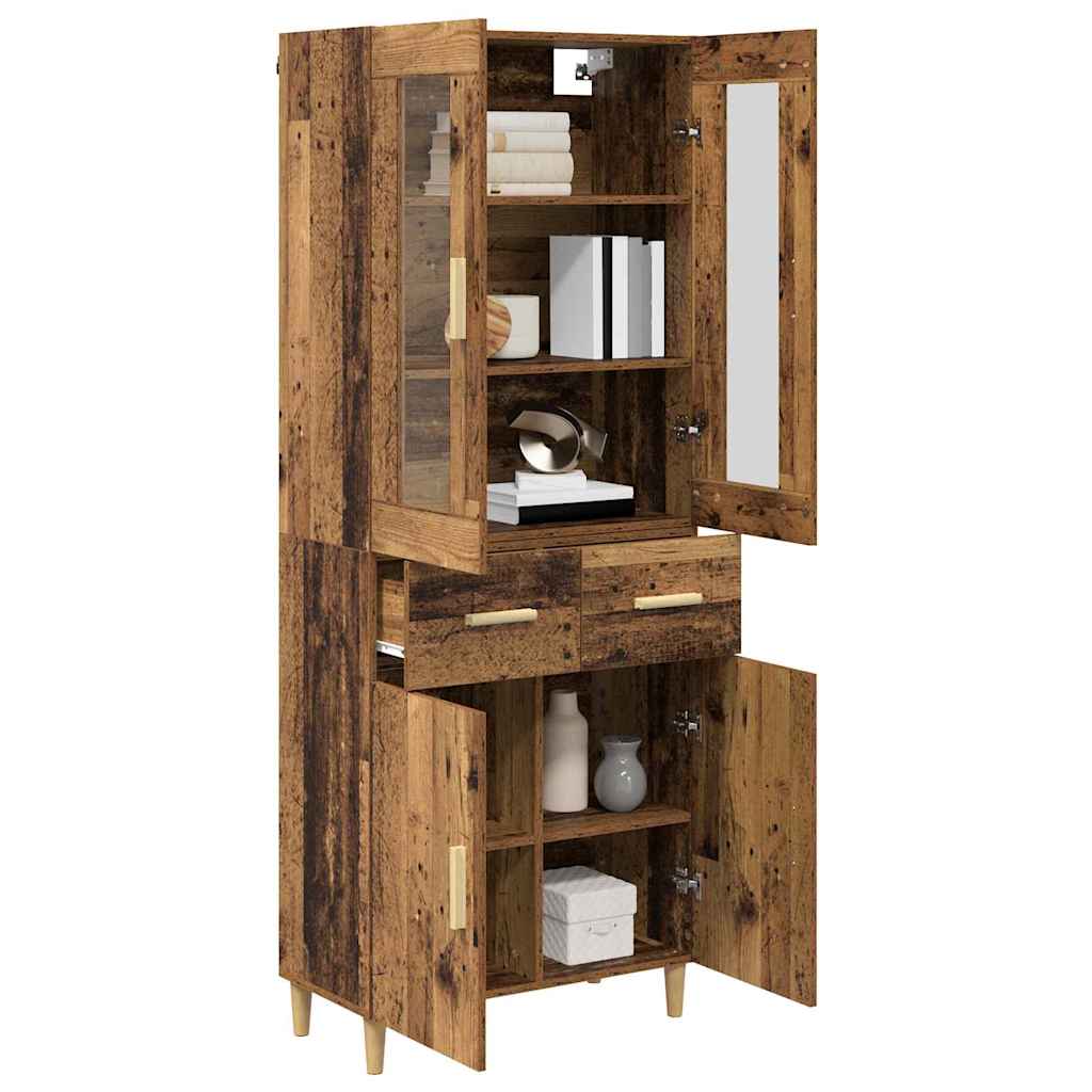Highboard Παλιό Ξύλο 69,5 x 34 x 180 εκ. Επεξεργασμένο ξύλο