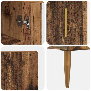 Highboard 2 τμχ. Παλιό Ξύλο 34,5 x 34 x 180 εκ.