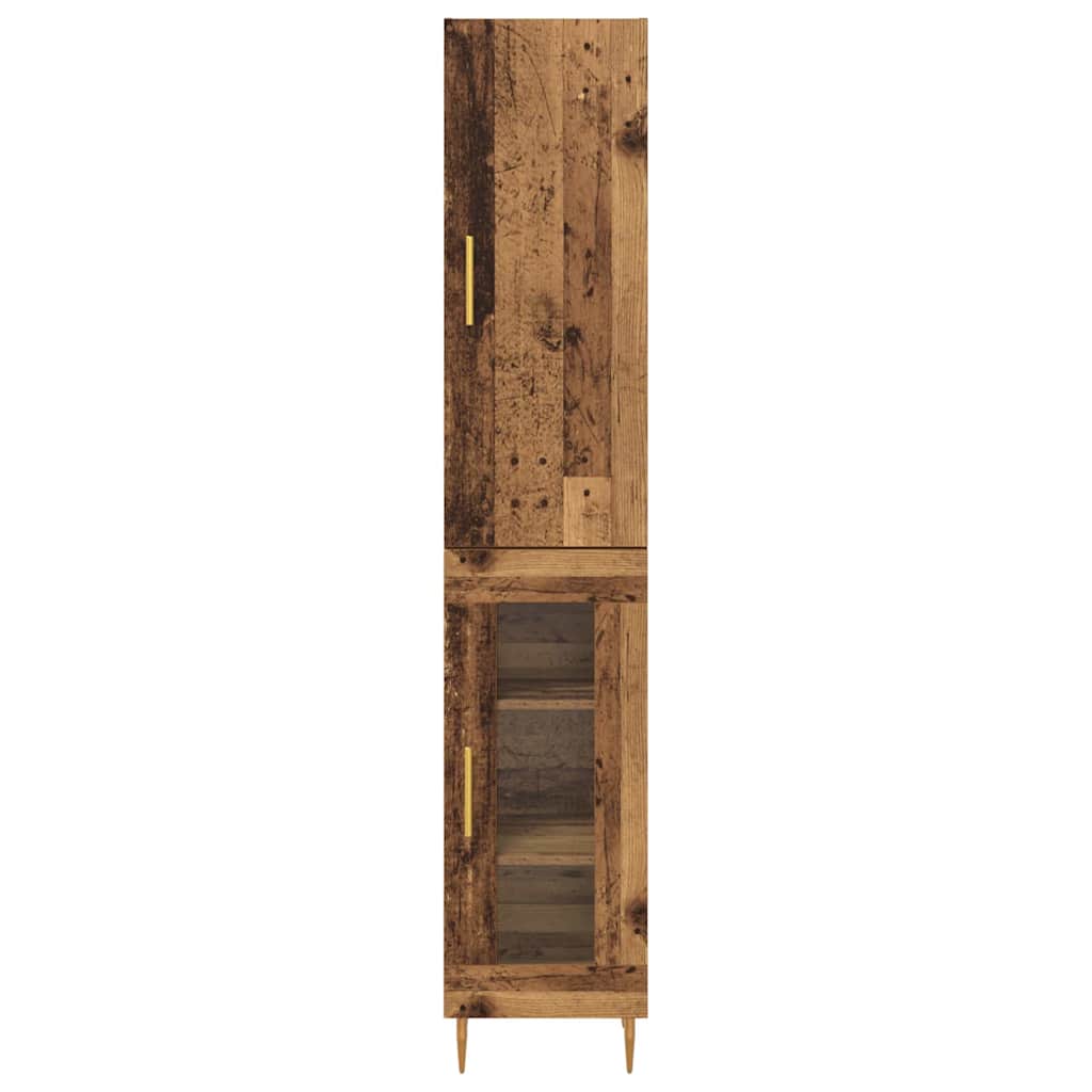 Highboard 2 pcs Παλιό Ξύλο Επεξεργασμένο ξύλο
