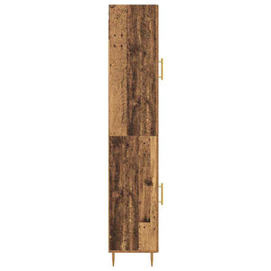 Highboard 2 τμχ. Παλιό Ξύλο 34,5 x 34 x 180 εκ.