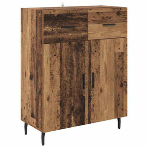 Highboard 2 τμχ. Παλιό Ξύλο 69,5 x 32,5 x 180 εκ