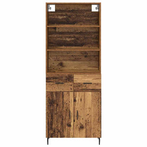 Highboard 2 τμχ. Παλιό Ξύλο 69,5 x 32,5 x 180 εκ