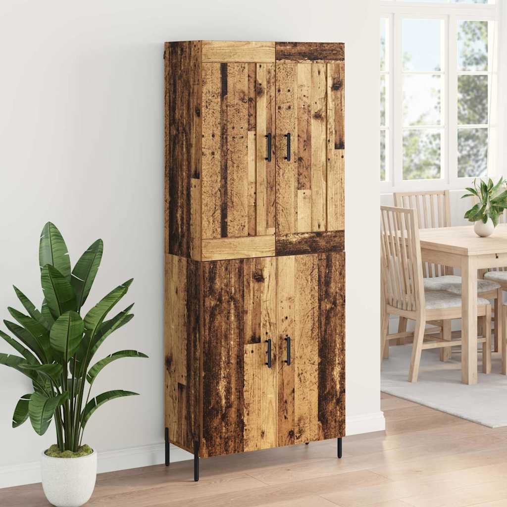 Highboard 2 pcs Παλιό Ξύλο Επεξεργασμένο ξύλο - Pakobazaar