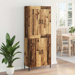 Highboard 2 pcs Παλιό Ξύλο Επεξεργασμένο ξύλο - Pakobazaar