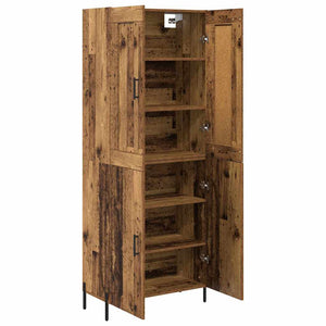 Highboard 2 pcs Παλιό Ξύλο Επεξεργασμένο ξύλο - Pakobazaar