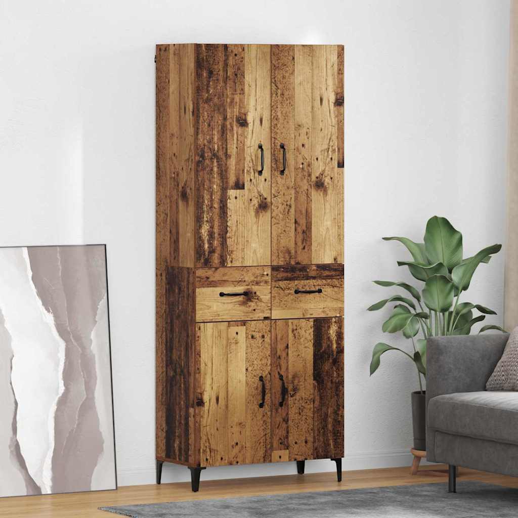 Highboard Παλιό Ξύλο 69,5 x 34 x 180 εκ. Επεξεργασμένο ξύλο - Pakobazaar