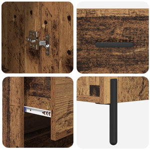 Highboard 2 τμχ. Παλιό Ξύλο 69,5 x 34 x 180 εκ.