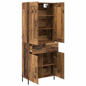 Highboard 2 τμχ. Παλιό Ξύλο 69,5 x 34 x 180 εκ.