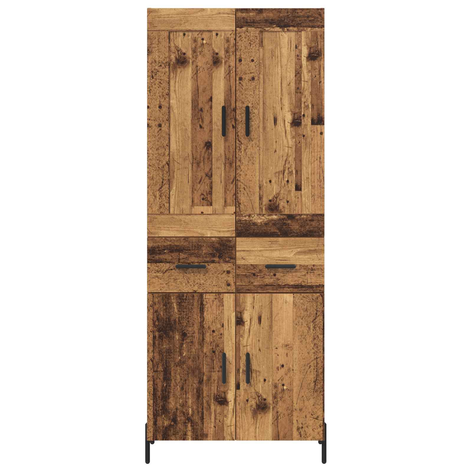 Highboard 2 pcs Παλιό Ξύλο Επεξεργασμένο ξύλο