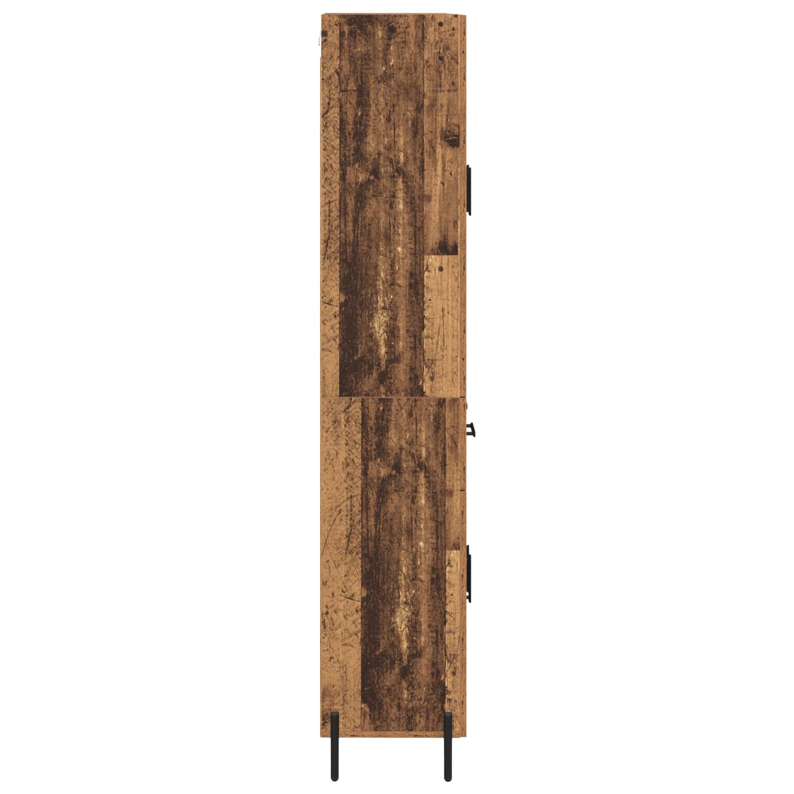 Highboard 2 pcs Παλιό Ξύλο Επεξεργασμένο ξύλο