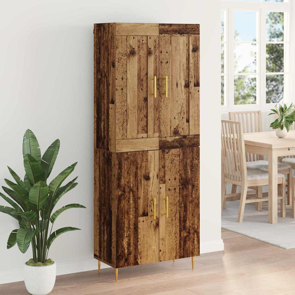 Highboard Παλιό Ξύλο 69,5 x 34 x 180 εκ. Επεξεργασμένο ξύλο