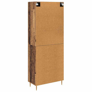 Highboard Παλιό Ξύλο 69,5 x 34 x 180 εκ. Επεξεργασμένο Ξύλο