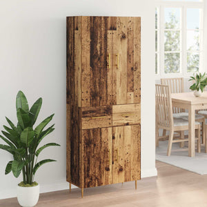 Highboard Παλιό Ξύλο 69,5 x 34 x 180 εκ. Επεξεργασμένο Ξύλο