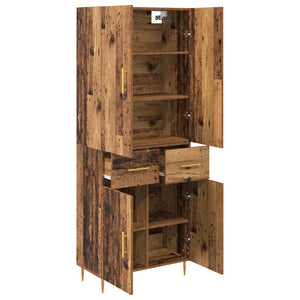 Highboard Παλιό Ξύλο 69,5 x 34 x 180 εκ. Επεξεργασμένο Ξύλο