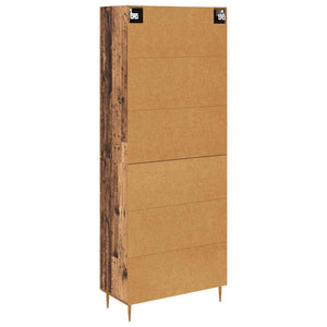 Highboard Παλιό Ξύλο 69,5 x 34 x 180 εκ. Επεξεργασμένο Ξύλο