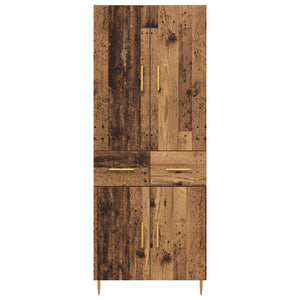 Highboard Παλιό Ξύλο 69,5 x 34 x 180 εκ. Επεξεργασμένο Ξύλο