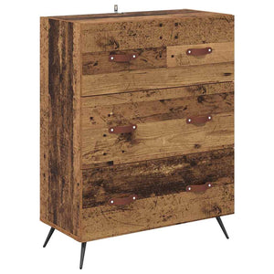 Highboard Παλιό Ξύλο 69,5 x 34 x 180 εκ. Επεξεργασμένο Ξύλο