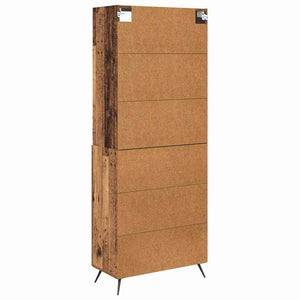 Highboard Παλιό Ξύλο 69,5 x 34 x 180 εκ. Επεξεργασμένο Ξύλο