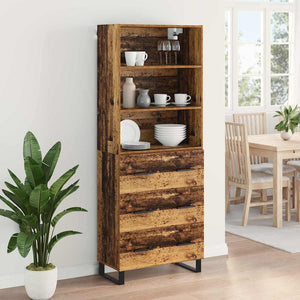 Highboard 2 τμχ. Παλιό ξύλο 69,5 x 34 x 180 εκ.