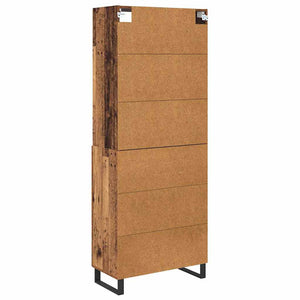 Highboard 2 τμχ. Παλιό ξύλο 69,5 x 34 x 180 εκ.